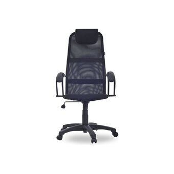  Кресло Фабрикант Бун BL X1503158 (4610097300066) Сетка/кожа иск. черный 