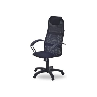  Кресло Фабрикант Бун BL X1503158 (4610097300066) Сетка/кожа иск. черный 