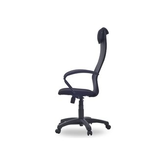  Кресло Фабрикант Бун BL X1503158 (4610097300066) Сетка/кожа иск. черный 