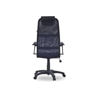  Кресло Фабрикант Бун BL X1503158 (4610097300066) Сетка/кожа иск. черный 