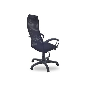  Кресло Фабрикант Бун BL X1503158 (4610097300066) Сетка/кожа иск. черный 