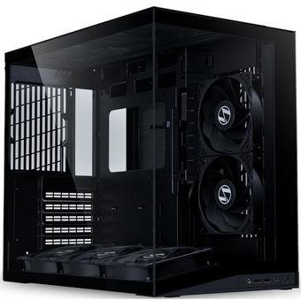  Корпус Lian Li O11 Dynamic Mini V2 Flow (G99.O11DMIV2FX.R0) / Black / 5 x 120mm PWM Fan / Mid-Tower, TG 