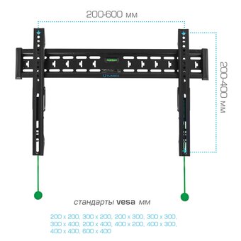 Кронштейн для ТВ TUAREX Olimp-302 black 