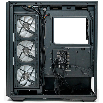  Корпус XASTRA Q600 6ARGB-C10 Black (Q600-6FM12A-C10) ATX/Aquarium/Screewless/6x120mm ARGB PWM FM fans/Argb+PWM HUB 10port 