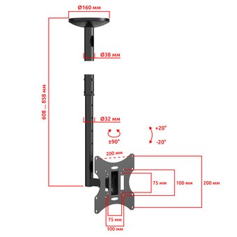  Кронштейн UniTeki LCD2101N 