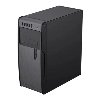  Корпус PowerCool S1008BK-2U3C-NP, без ТМ, NP (MidiTower, без БП, Black, 2*USB3.0+2*USB Type-C +HD Audio) 