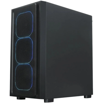  Корпус XASTRA A411M 4ARGB-FG Black (A411M-4FG12A) mATX/Mesh /ScrewlessTG+mesh panel/ 4x120mm ARGB PWM FG fans 