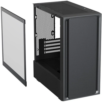 Корпус XASTRA A411M 4ARGB-FG Black (A411M-4FG12A) mATX/Mesh /ScrewlessTG+mesh panel/ 4x120mm ARGB PWM FG fans 