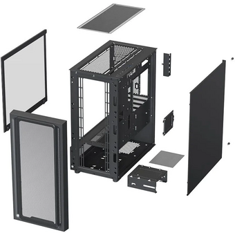  Корпус XASTRA A411M 4ARGB-FG Black (A411M-4FG12A) mATX/Mesh /ScrewlessTG+mesh panel/ 4x120mm ARGB PWM FG fans 