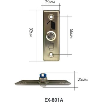  Кнопка выхода ZKTeco EX-801A 