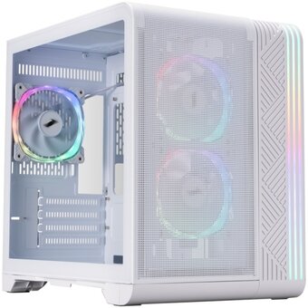  Корпус 1STPLAYER VT5 ARGB White (VT5-WH-3FS7-W) / mATX / 3x120mm ARGB fans 