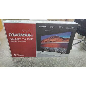  УЦ Телевизор TOPOMAX TM43FHSBK черный (Следы эксплуатации, полоса на дисплее,ПУ) 