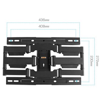  Кронштейн для телевизора Kromax Ultra Slim-101 черный 