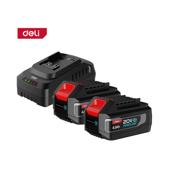  Набор аккумулятор и зарядное устройство Deli DE-CM20A4E (2АКБ 20V 4А*ч + ЗУ 2A, 20V) 