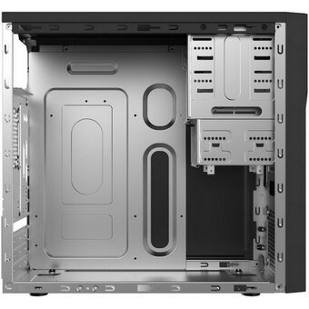  Корпус Foxline FL-628-FZ450R-U32-S mATX black, w/PSU 450W 12cm, w/2xUSB2.0, w/pwr cord, w/o Fan, E-lock support 