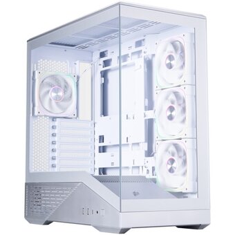  Корпус 1STPLAYER GM7 ARGB Silver (GM7-SV-3FN7R-W-1FN7-W) / ATX / 4x120mm ARGB fans 