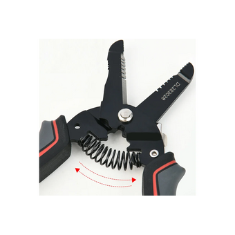  Инструмент для зачистки проводов Deli DL383028 диапазон зачистки 0,2-0,8мм, нержавеющая сталь, пружина с автоматическим возвратом 