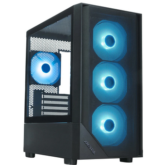  Корпус XASTRA A401M 4ARGB-V2 Black (A401M-V2-4FC12A) mATX/Mesh /ScrewlessTG+mesh panel/ 4x120mm ARGB PWM FC fans 