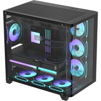  Корпус Formula Crystal U2 Floe, ATX, без БП, черный 