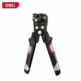  Инструмент обжимнойдля зачистки проводов Deli DL2015 многофункциональный 2-в-1 165мм, зачистка+резка, сечение кабеля 0,6-6кв.мм, цинк 