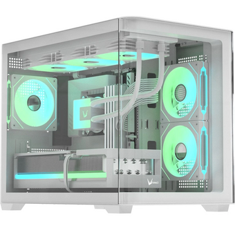  Корпус Formula Crystal U2M Floe белый без БП mATX 1xUSB3.0 audio bott PSU 