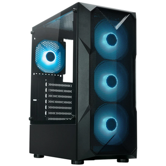  Корпус XASTRA A304 4ARGB Black (A304-4FC12A) ATX/Mesh/half-size TG/4x120mm ARGB FC fans 