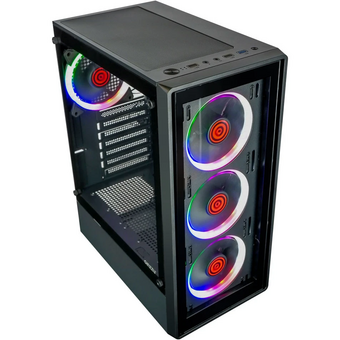  Корпус Ginzzu CL325, ATX Fan 4*RR4 FRGB передняя панель стекло 