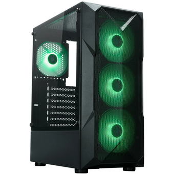  Корпус XASTRA A304 4ARGB Black (A304-4FC12A) ATX/Mesh/half-size TG/4x120mm ARGB FC fans 