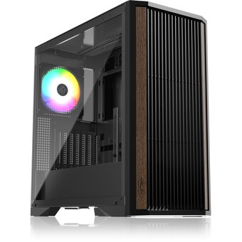  Корпус RAIJINTEK Agos Max, Black (0R20B00259) без БП, Midi-Tower, TG, 1x140mm ARGB, 2xUSB 3.0 + 1xUSB 2.0, E-ATX, ATX, mITX 