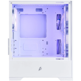  Корпус 1STPLAYER Go2 ARGB White (Go2-WH-4F7-W) / mATX / 4x120mm ARGB fans 