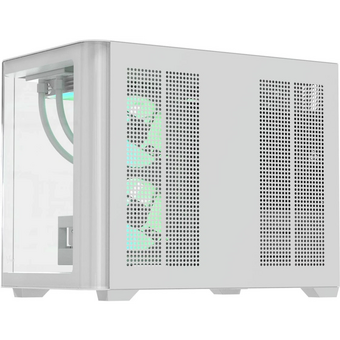  Корпус Formula Crystal U2M Floe белый без БП mATX 1xUSB3.0 audio bott PSU 