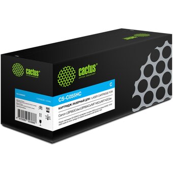  Картридж лазерный Cactus CS-C055HC 055 H C голубой 5900стр для Canon LBP663Cdw/LBP664Cx/MF746Cx 