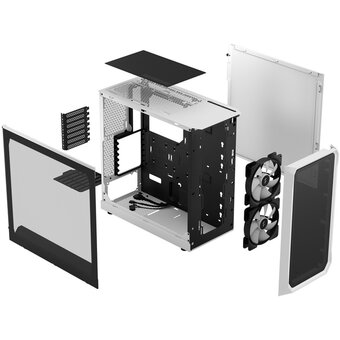  Корпус Fractal Design Focus 2 RGB (FD-C-FOC2A-04) без БП, Midi-Tower, 2x140mm 2xUSB-A 3.2 ATX, mITX White 