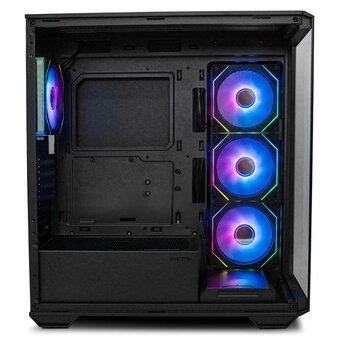  Корпус XASTRA Q600 4ARGB-C10 Black (Q600-4FM12A-C10) ATX/Aquarium/Screewless/3x120mm ARGB PWM FM fans/Argb+PWM HUB 10port 