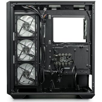  Корпус XASTRA Q600 4ARGB-C10 Black (Q600-4FM12A-C10) ATX/Aquarium/Screewless/3x120mm ARGB PWM FM fans/Argb+PWM HUB 10port 