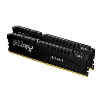  ОЗУ Kingston Fury Beast Black XMP (KF556C40BBK2-128) DDR 5 DIMM 128Gb PC44800, 5600Mhz, CL40 (Kit of 2) 