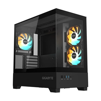  Корпус Gigabyte C201 Panoramic (GB-C201P) mATX без БП Черный 