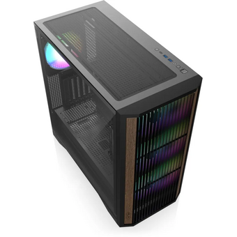  Корпус RAIJINTEK Agos Max-MS4, Black (0R20B00261) без БП, Midi-Tower, TG, 4x140mm ARGB, 2xUSB 3.0 + 1xUSB Type-C, E-ATX, ATX, mITX 