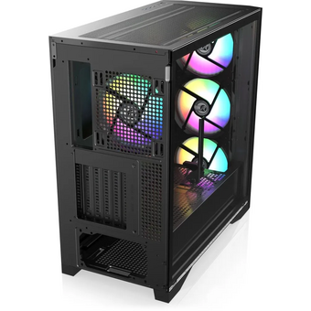  Корпус RAIJINTEK Agos Max-MS4, Black (0R20B00261) без БП, Midi-Tower, TG, 4x140mm ARGB, 2xUSB 3.0 + 1xUSB Type-C, E-ATX, ATX, mITX 