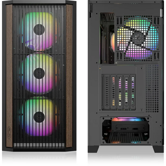  Корпус RAIJINTEK Agos Max-MS4, Black (0R20B00261) без БП, Midi-Tower, TG, 4x140mm ARGB, 2xUSB 3.0 + 1xUSB Type-C, E-ATX, ATX, mITX 