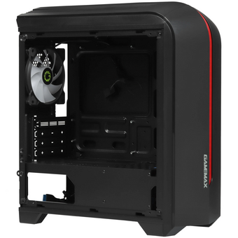  Корпус GameMax Centauri Black Red без БП (ATX,Черн.-кр,USB3.0, Зак.стекло, 1*120мм. RGB, пыл.фильтр) 