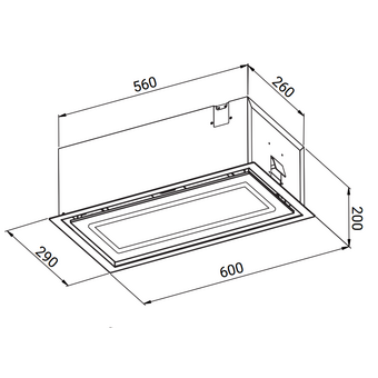  Вытяжка Weissgauff Quadra 600 Touch Black Glass 
