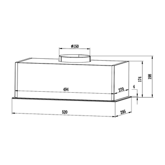  Вытяжка Weissgauff Box 850 Touch Black Glass 