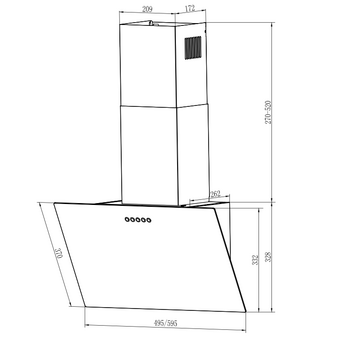  Вытяжка Weissgauff Sigma 60 Touch Black Glass 