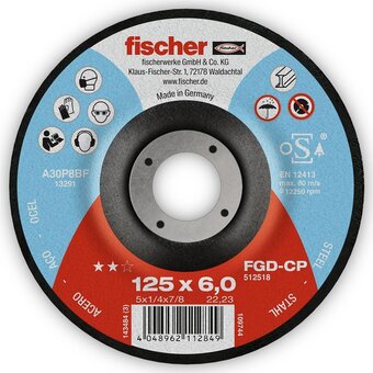  Диск шлифовальный Fischer FGD-CP 125x6.0x22.23 Carbon (512518) 