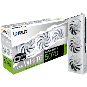  Видеокарта PALIT RTX5070 White OC 12GB (NE75070U19K9-GB2050W) GDDR7 192bit 3-DP HDMI 
