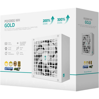 Блок питания Deepcool Gamerstorm PQ1200G WH (ATX 3.1, 1200W, Full Cable Management, PWM 120mm fan, 80+ Gold, Active PFC + Half Bridge + DC/DC)   Блок питания Deepcool Gamerstorm PQ1200G WH (ATX 3.1, 1200W, Full Cable Management, PWM 120mm fan, 80+ Gold, Active PFC + Half Bridge + DC/DC)