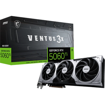  Видеокарта MSI Nvidia GeForce RTX 5060TI (RTX 5060Ti 8G Ventus 3X) 8ГБ Ventus 3X, GDDR7, Ret 