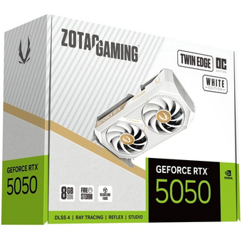 Видеокарта Zotac RTX5050 Twin Edge OC White ED 8GB (ZT-B50500Q-10M) GDDR6 128bit 3xDP HDMI 2Fan Medium Pack 