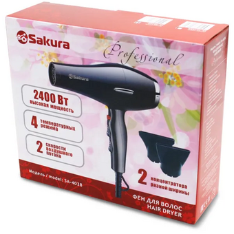 Фен Sakura SA-4038BK Professional   Фен Sakura SA-4038BK Professional